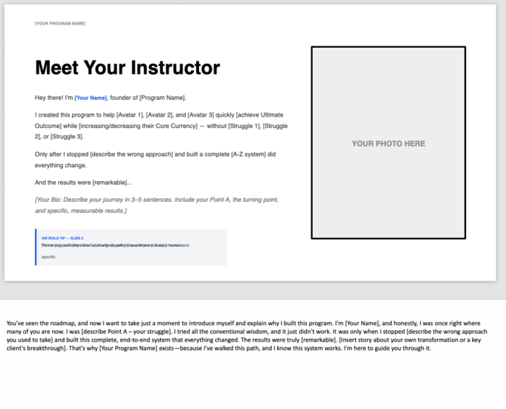 (Course Slides)Template with Placeholders & Speaker Notes 