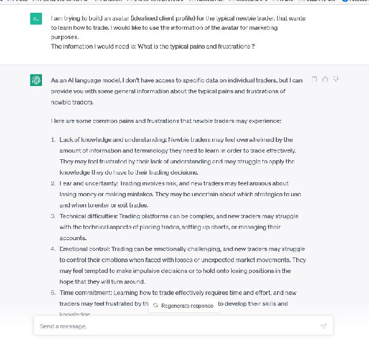 ChatGPT and building the Client Avatar