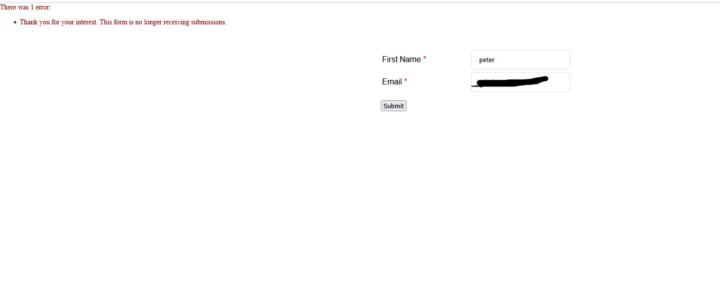 Website form does not work