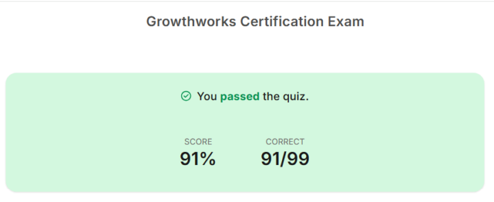 I PASSED the GW cert exam!