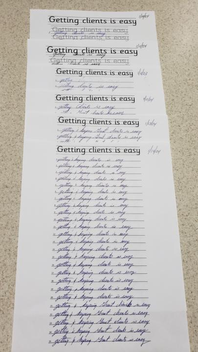 Doing the daily writing homework 