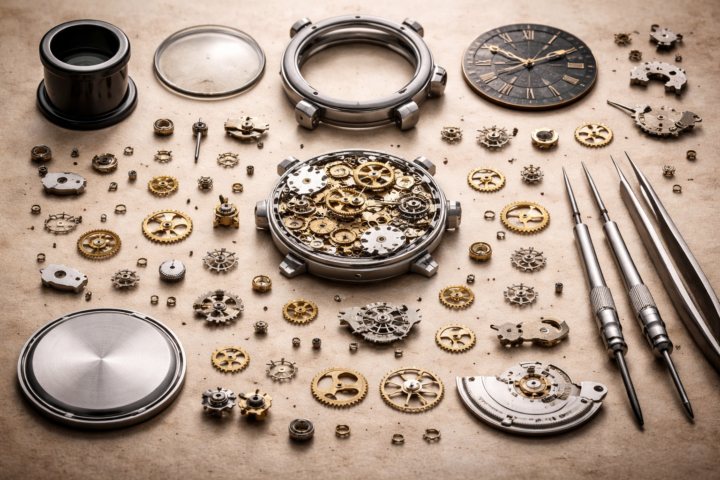 These are all the parts that make up a clock/watch.”