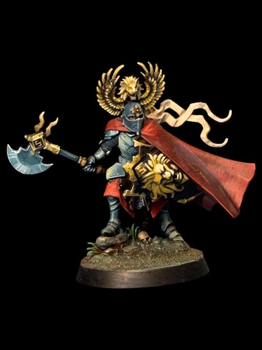 Painting Edmark Valoran the Manticore Knight.