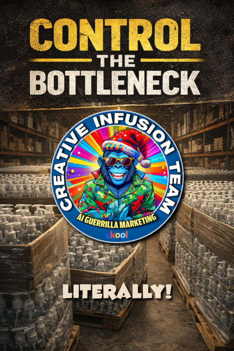 CONTROL THE BOTTLE NECK.