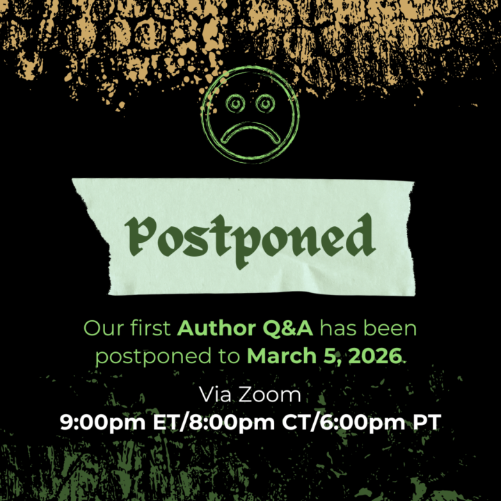 Author Chat RESCHEDULED to March 5th