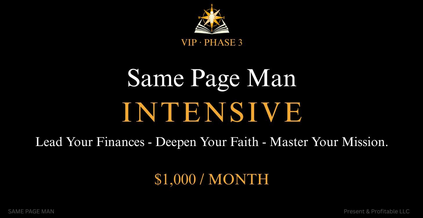SAME PAGE MAN INTENSIVE