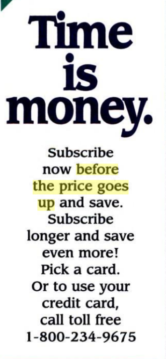 Price increase promo?