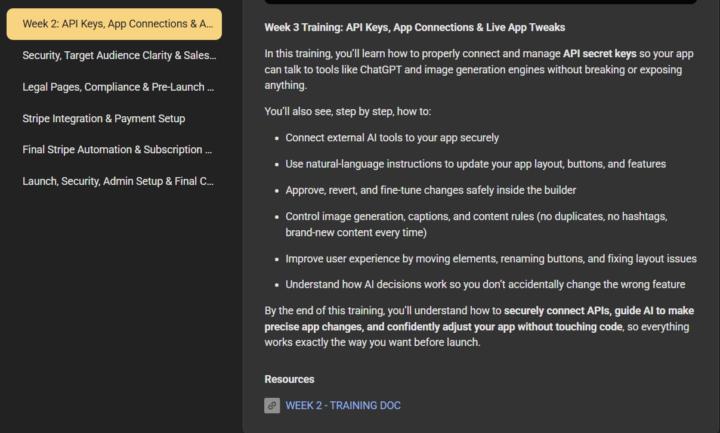 WEEK 2 CONTINUATION TRAINING IS NOW LIVE