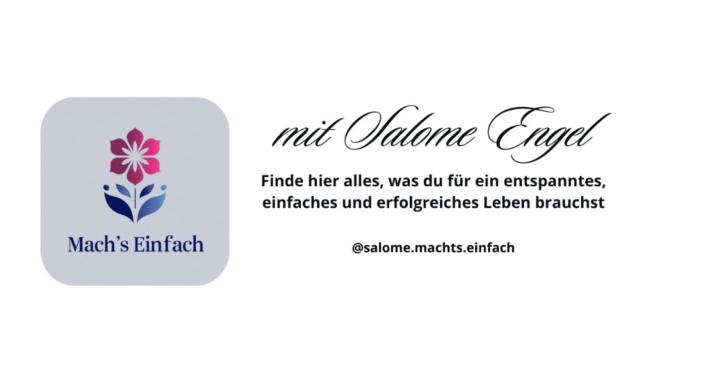 Mach’s einfach/Make it simple!