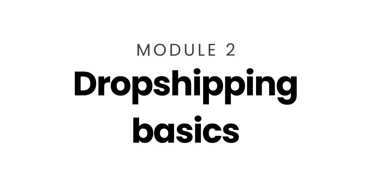 Module 2: Dropshipping basics