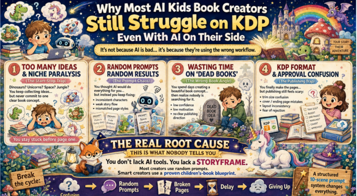 KDP StoryFrame Bedtime Machine Review 2026:500 AI Kids Book Prompts for Amazon KDP