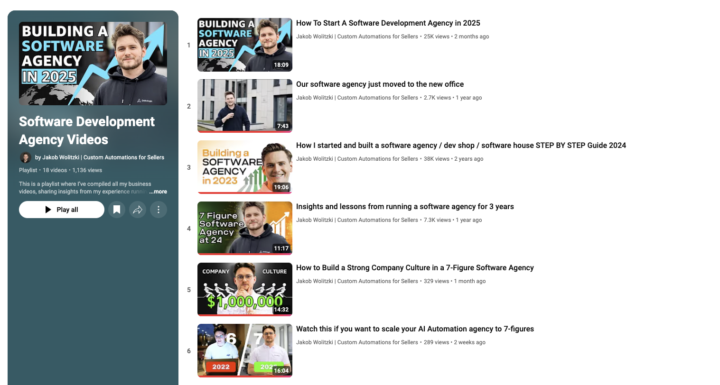 Our Agency YouTube Playlist 🎥 