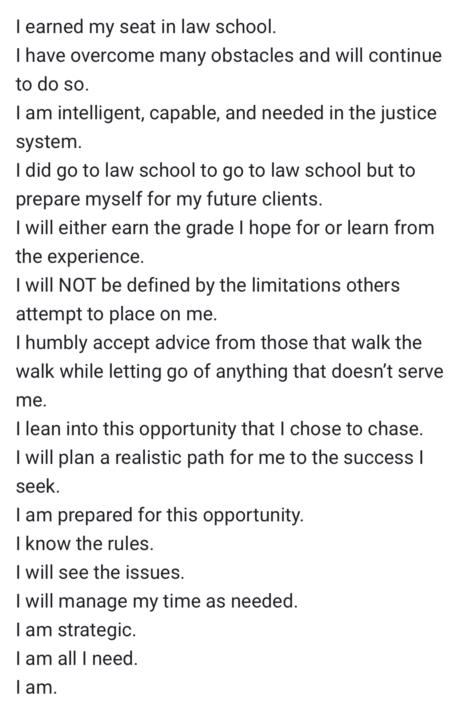 Law Student Affirmations