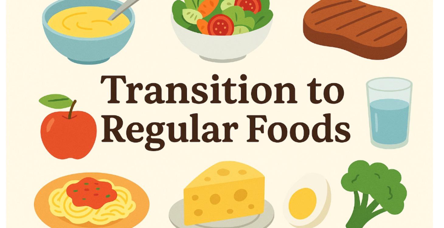 Food Stages After Surgery.