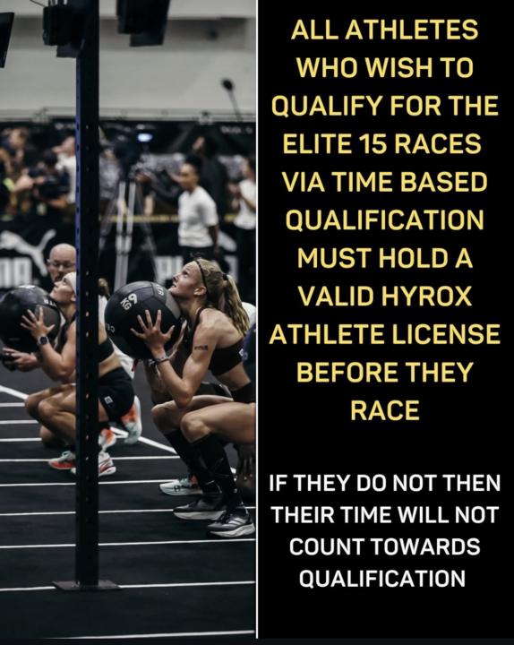 📢 HYROX Update: Elite 15 Qualification Rule Change