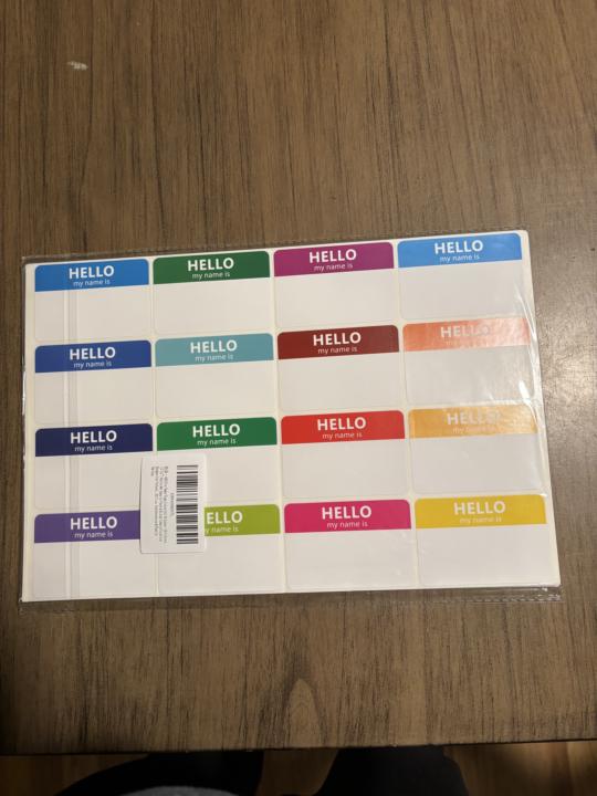 Think we have enough name tags? 