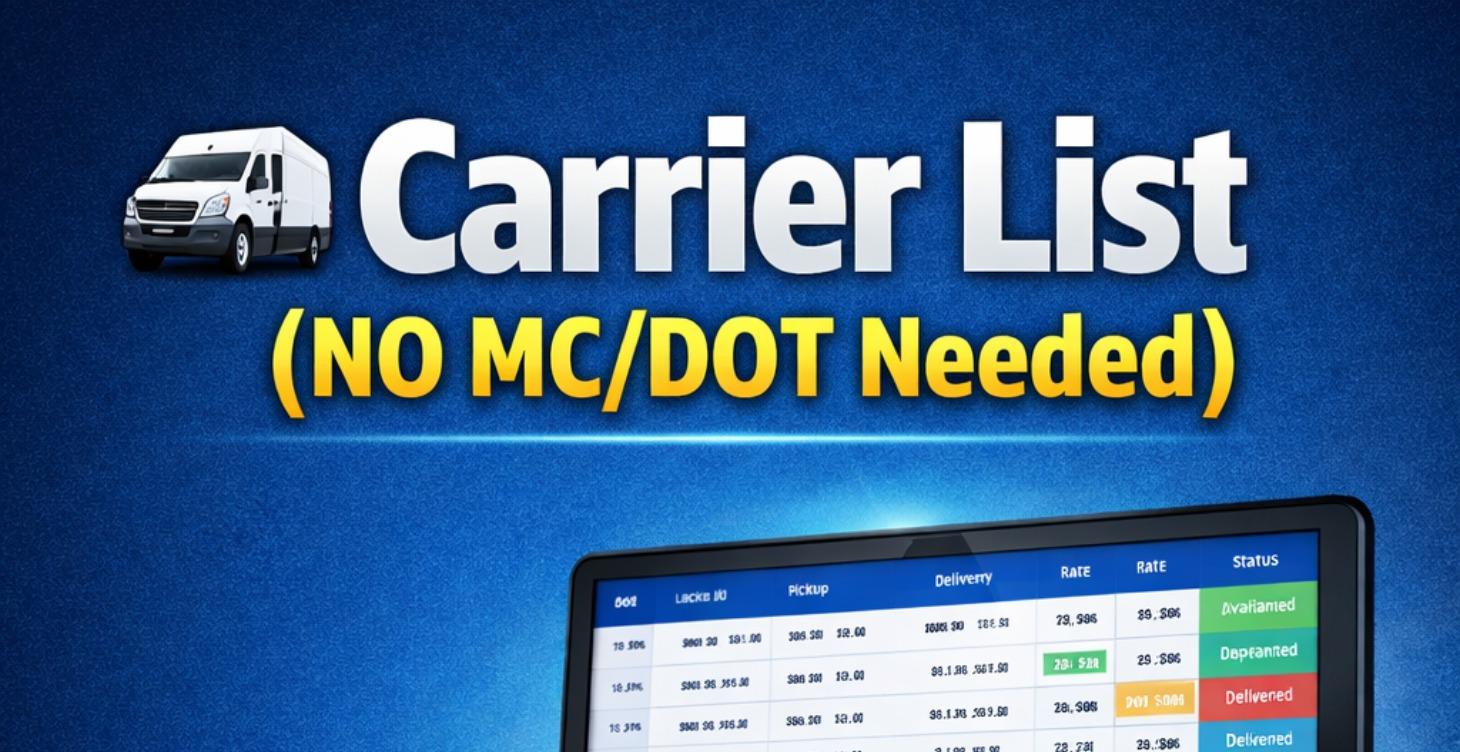 Carrier List (NO MC/DOT Needed)