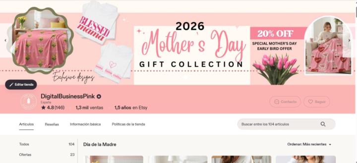 En lo que estoy trabajando ahora en Etsy...