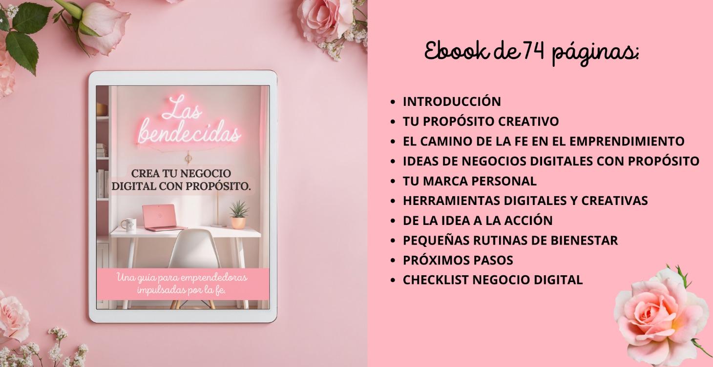 🌸Ebook  "Crea tu negocio digital con propósito"