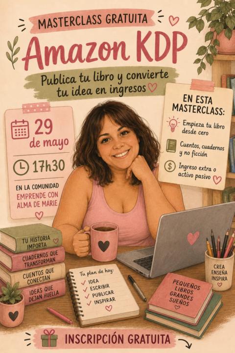 📢Próximo evento: Masterclass Amazon KDP x Sylvia Ocaña- 29 MAYO
