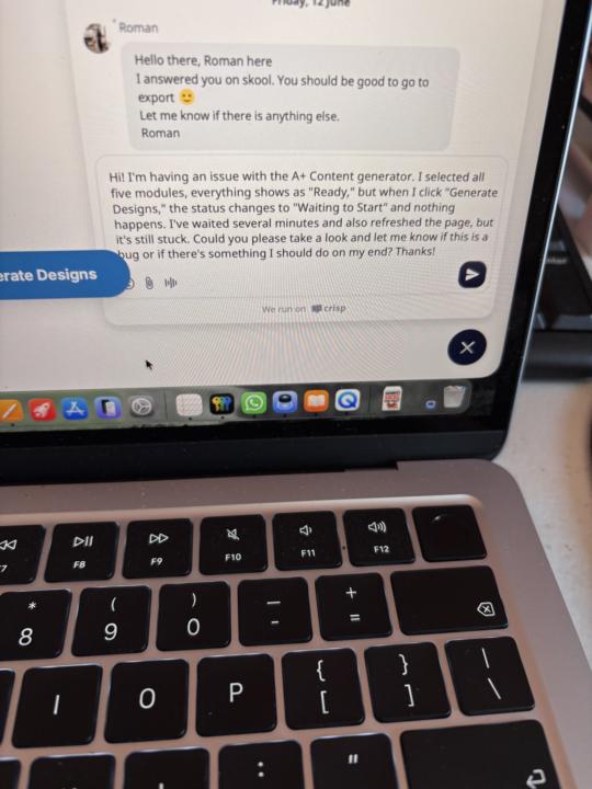 Can’t submit messages to the engineer. Anyone else?