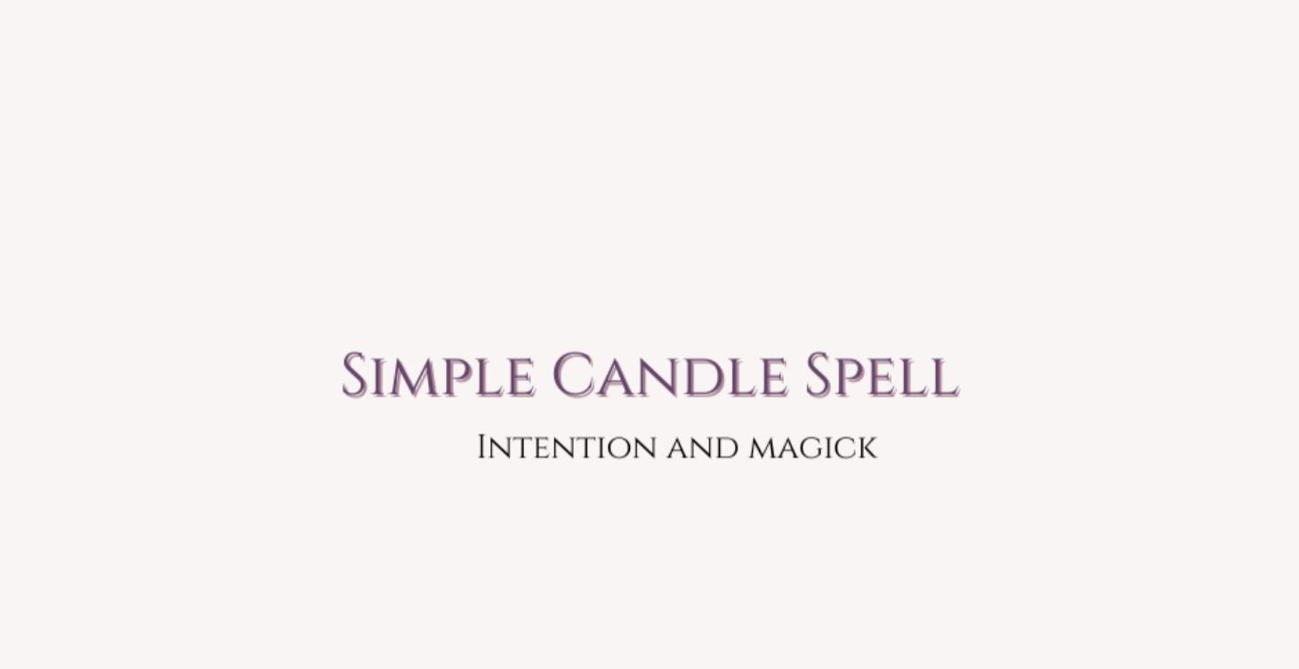 Simple Candle Spell