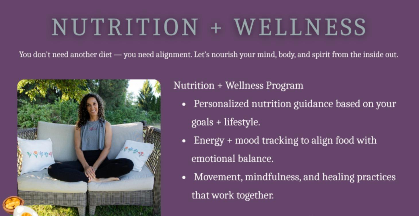 Spiritual Nutrition and Wellness Coaching - 90 min