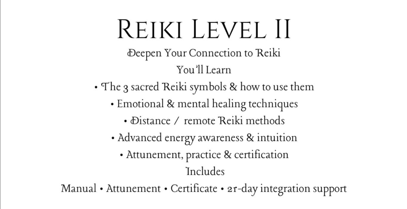 Reiki Level II Training