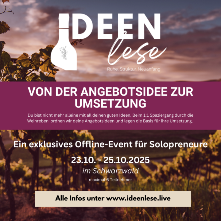 🍇 Einladung zu einem exklusiven Event für Solopreneure