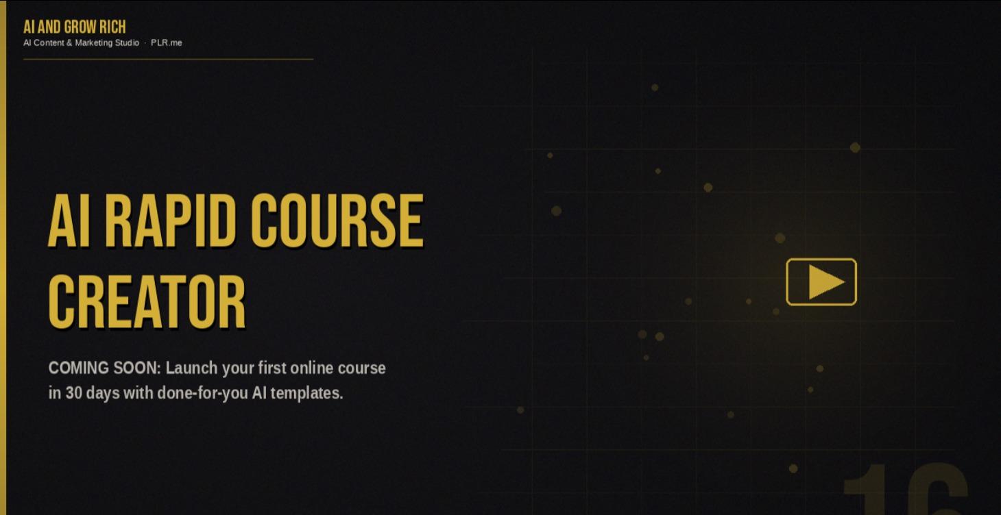 AI RAPID COURSE CREATOR