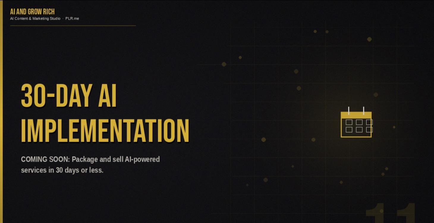 30-DAY AI IMPLEMENTATION
