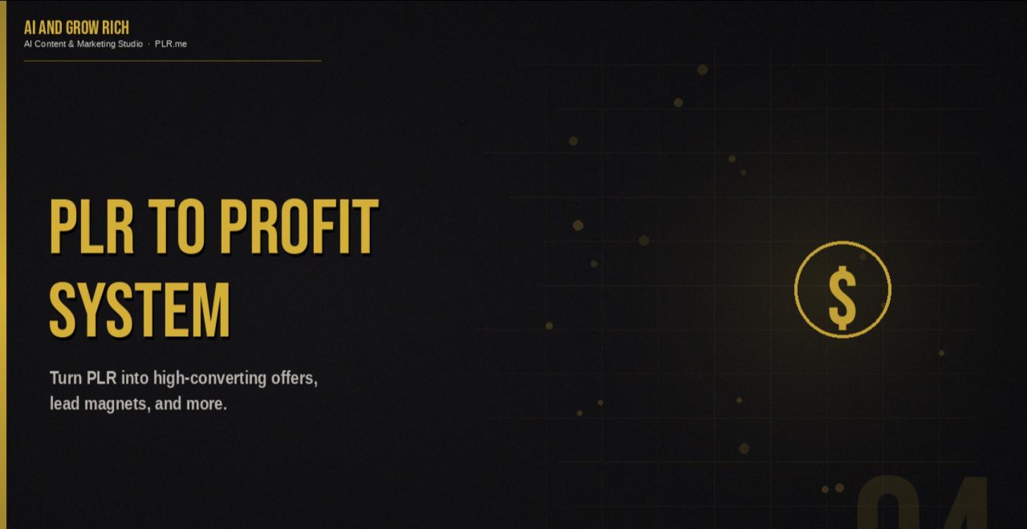 PLR TO PROFIT SYSTEM