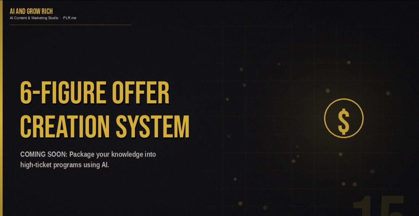 6-FIGURE OFFER CREATION SYSTEM