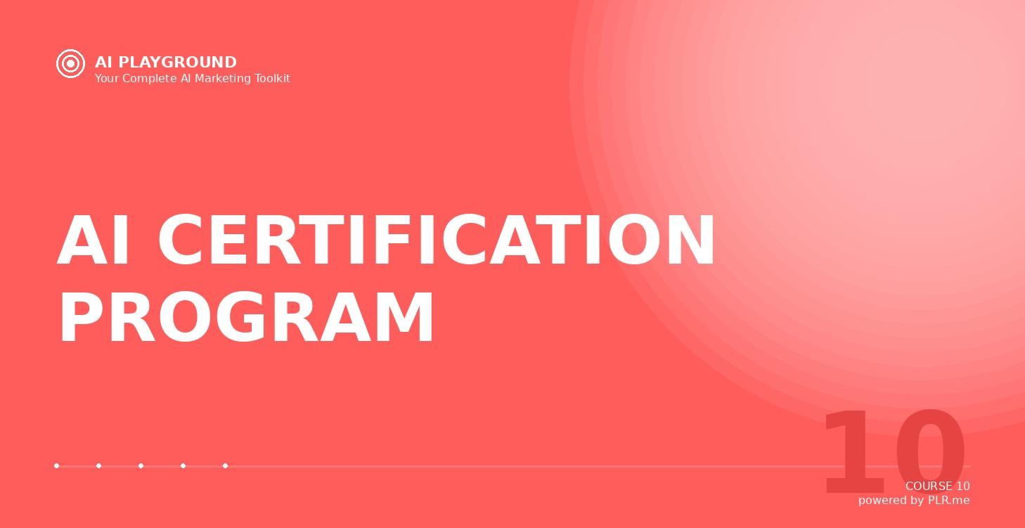 AI CERTIFICATION PROGRAM