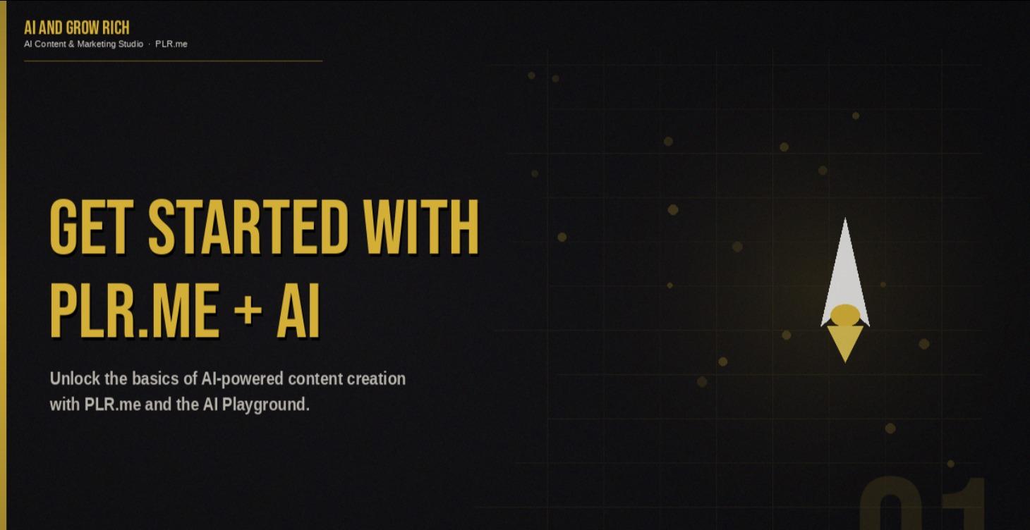 GET STARTED WITH PLR.me + AI
