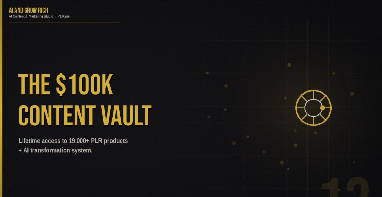 THE $100K CONTENT VAULT
