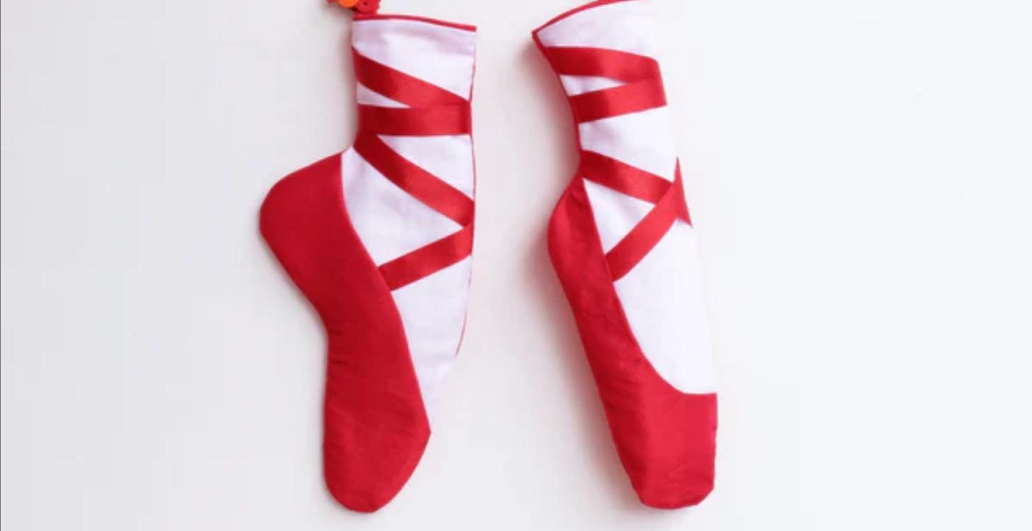Red Shoes Christmas Stockings Pattern