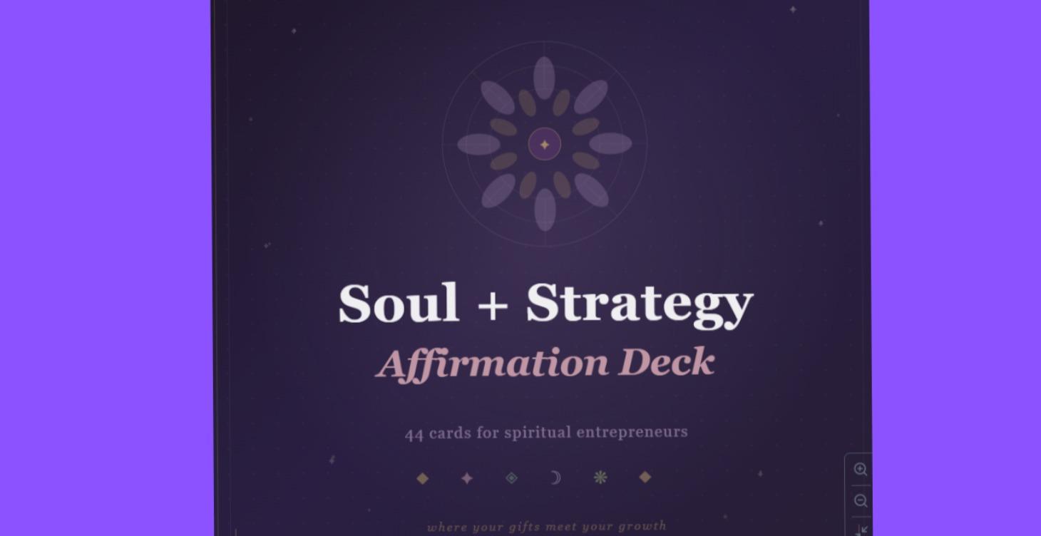 Soul & Strategy Affirmation Deck for Entrepreneurs