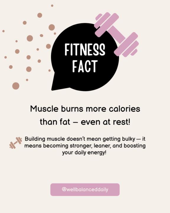 Did you know your body burns more calories when you have more muscle? 🤯