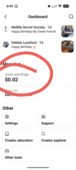 June earnings!! 