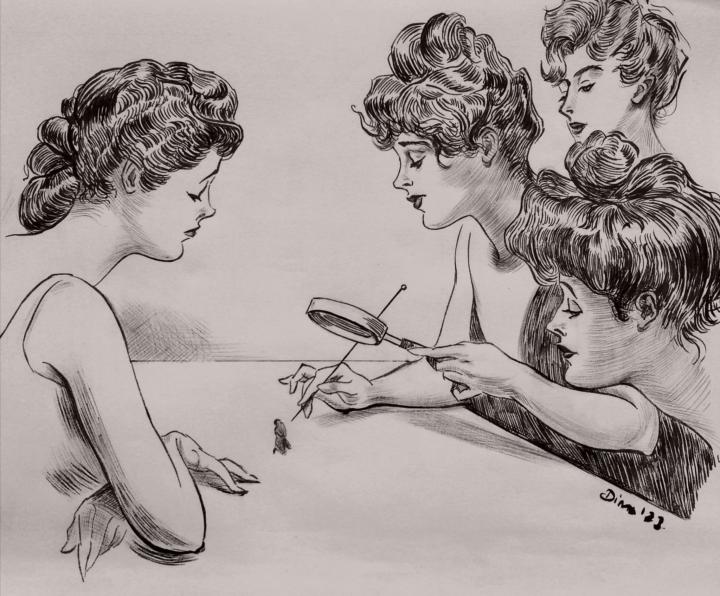 Studies after Charles Dana Gibson