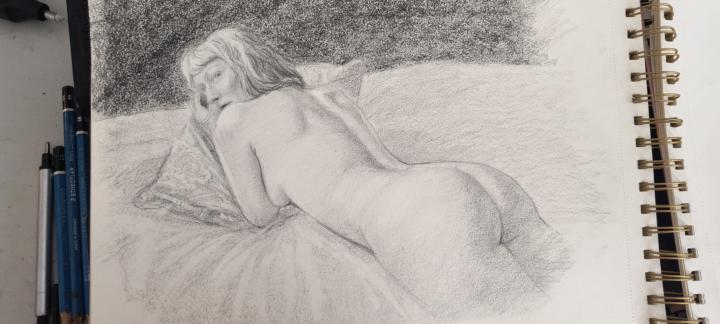 Nude in graphite pencil