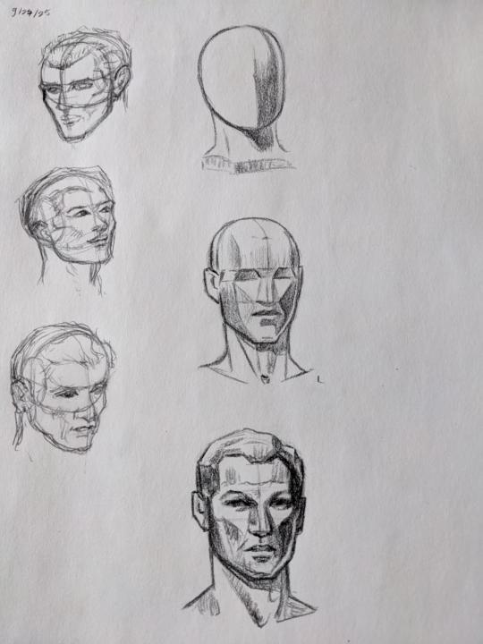 Portrait Sketch referencing Figure Drawing For All It's Worth by Andrew Loomis