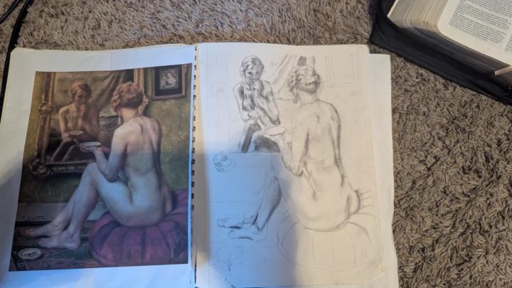 Sketch of Paul Sieffert Painting 