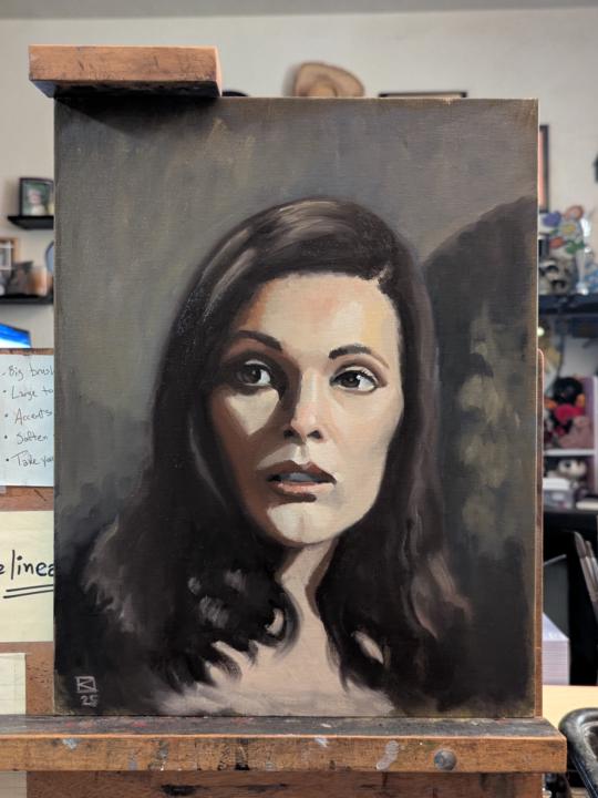 Martine Beswick, 11x14 in oil