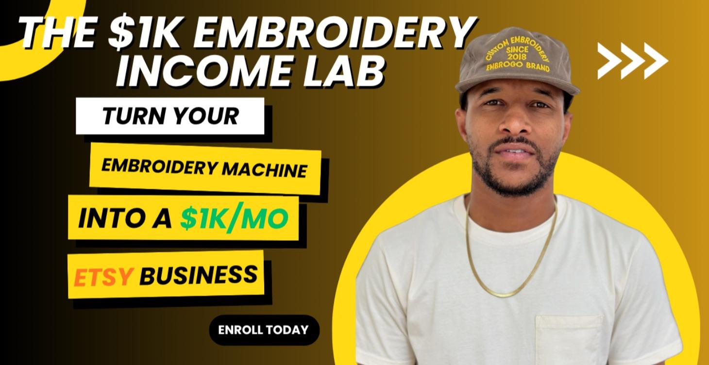 Build $1,000/mo On Etsy w/Your Embroidery Machine
