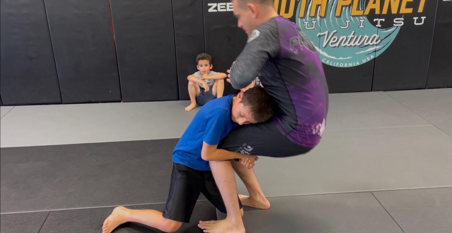 Double leg takedown drill