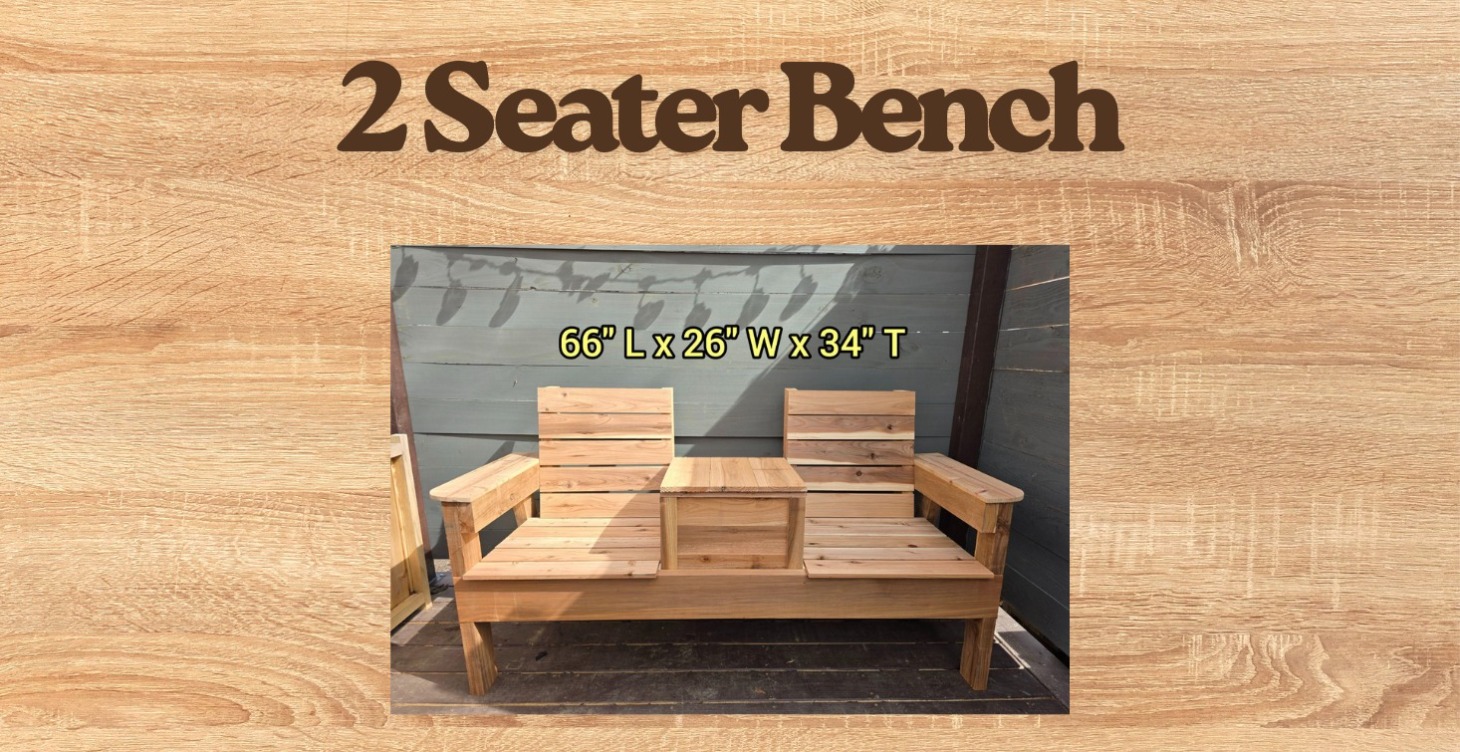 two seater storage bench