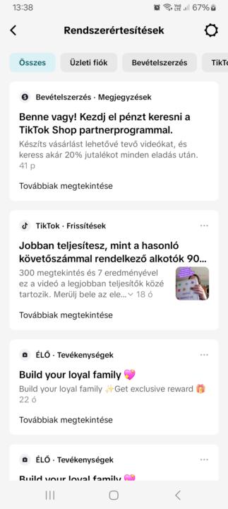 Ajánlat a tiktoktól
