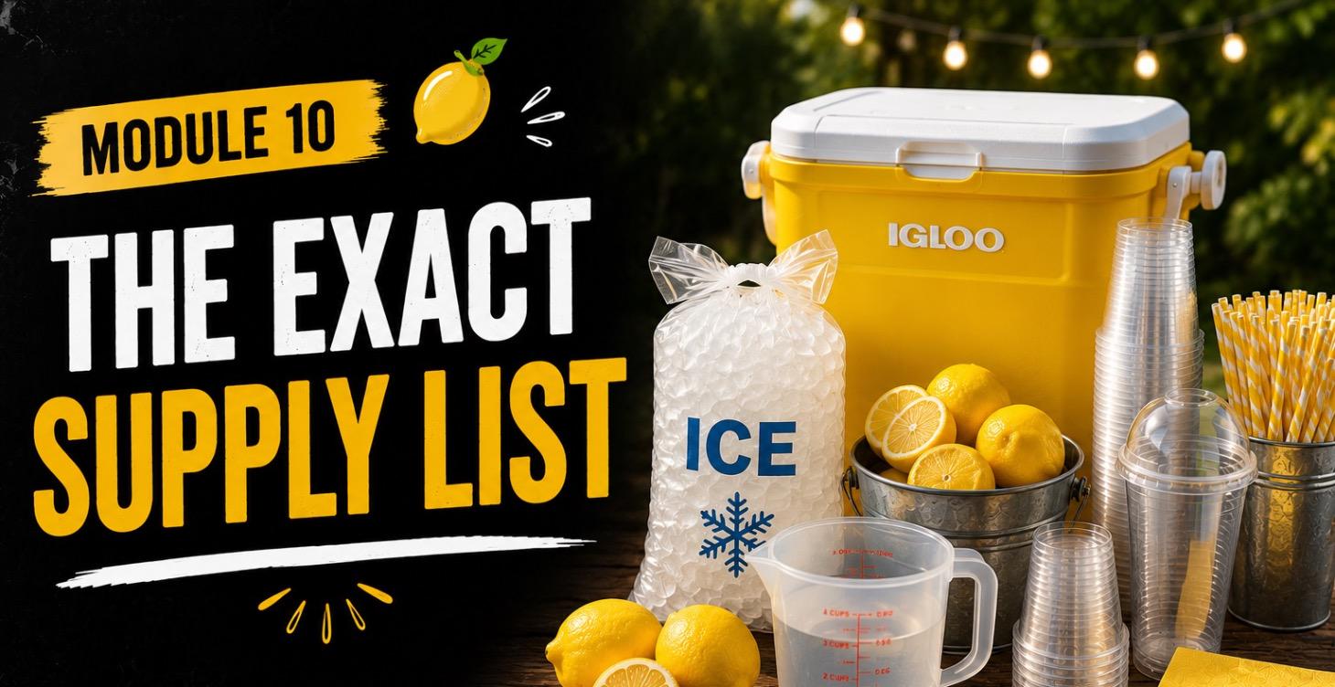 💵 MODULE 10: The Exact Supply List